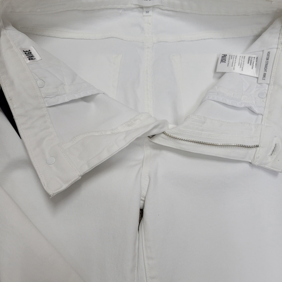 PAIGE Hoxton Straight Ruffle-Detail Ankle Jeans. Size 30. Inseam 27" NWT… - Picture 12 of 16